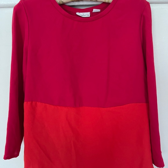 Two tone color block blouse - Picture 2 of 2